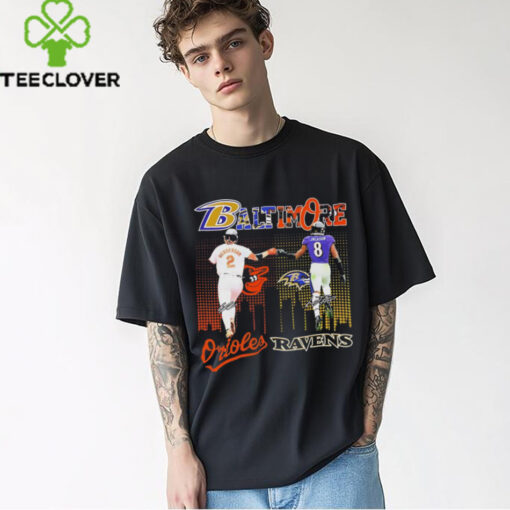 Gunnar Henderson and Lamar Jackson Baltimore Orioles Ravens shirt