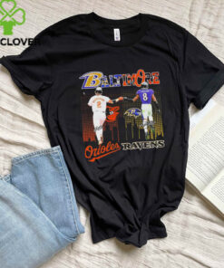 Gunnar Henderson and Lamar Jackson Baltimore Orioles Ravens shirt