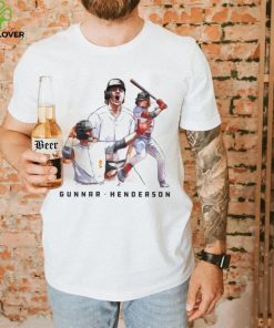 Gunnar Henderson player Baltimore Orioles baseball pose sketch shirt