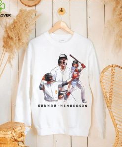 Gunnar Henderson player Baltimore Orioles baseball pose sketch shirt
