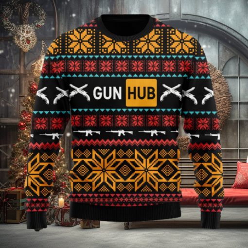 Guns Hub Men Ugly Christmas Sweater Unisex 3D Sweater Christmas Gift