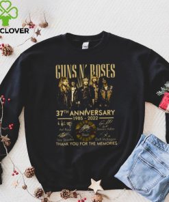 Guns N Roses 37th Anniversary Thank You For The Memories Slash Axl Roses Steven Adler Signature shirt