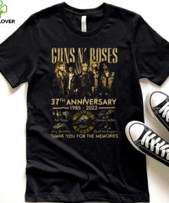 Guns N Roses 37th Anniversary Thank You For The Memories Slash Axl Roses Steven Adler Signature shirt