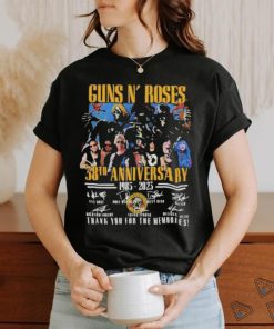 Guns N’ Roses 38th Anniversary 1985 – 2023 Thank You For The Memories signatures Shirt