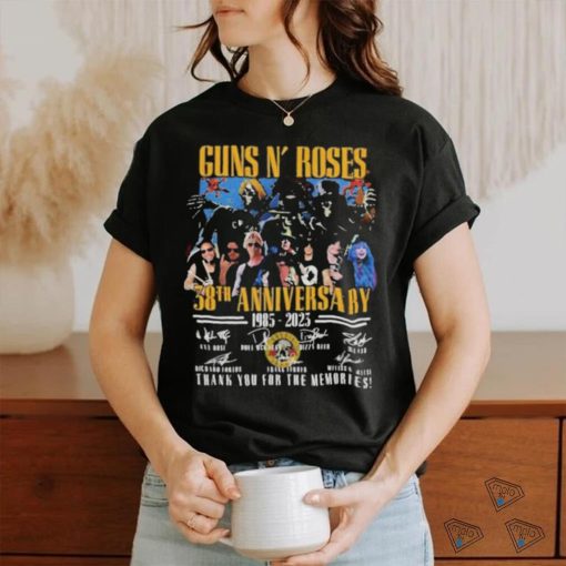 Guns N’ Roses 38th Anniversary 1985 – 2023 Thank You For The Memories signatures Shirt
