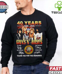 Guns N Roses 40 years 1985 2025 thank you for the memories signature shirt 1 Guns N Roses 40 years 1985 2025 thank you for the memories signature shirt