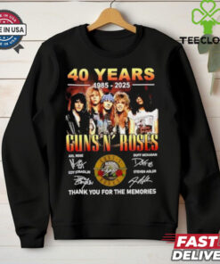 Guns N Roses 40 years 1985 2025 thank you for the memories signature shirt 3 Guns N Roses 40 years 1985 2025 thank you for the memories signature shirt