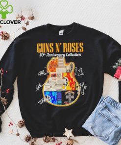 Guns N’ Roses 40th anniversary collection guitar signatures shirt