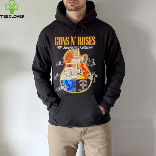 Guns N’ Roses 40th anniversary collection guitar signatures shirt