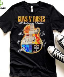 Guns N’ Roses 40th anniversary collection guitar signatures shirt
