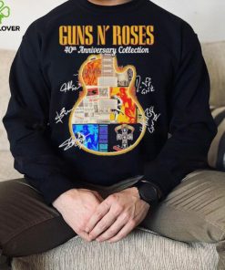 Guns N’ Roses 40th anniversary collection guitar signatures shirt