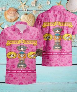 Guns N Roses Appetite For Destruction Chibi Cute Pink 2024 Summer Trend Fan Gifts Hawaiian Shirt