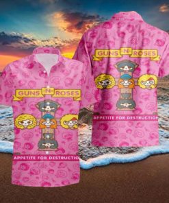 Guns N Roses Appetite For Destruction Chibi Cute Pink 2024 Summer Trend Fan Gifts Hawaiian Shirt