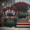 ACDC Hells Bells Signature Symbol With Snowflakes Pattern Black And Red Ugly Christmas Sweater 2024