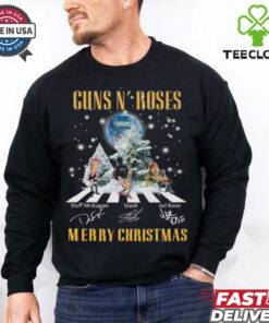 Guns N’ Roses Merry Christmas 2024 Happy Holidays Walking Signatures T shirt