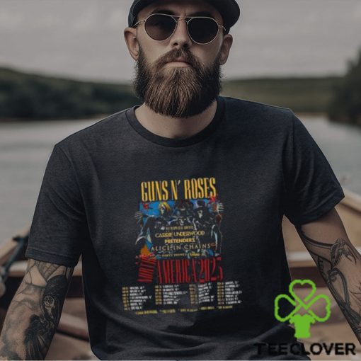 Guns N’ Roses North American Tour Dates 2023 Shirt, Music Legend Guns N’ Roses Lineup T Shirt, Rock Band Guns N’ Roses Concert In US With Special Guest The Pretenders Sweatshirt