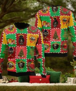 Guns N Roses Sweet Child O Christmas Time Knitted Checker Board Pattern Holiday Theme Ugly Christmas Sweater