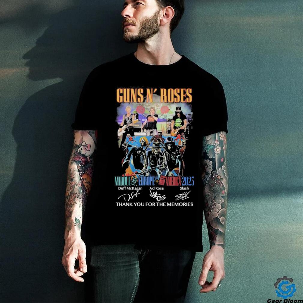 Guns n’ roses America 2023 thank you for the memories shirt Guns n’ roses America 2023 thank you for the memories shirt