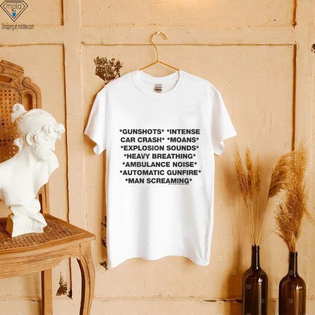 Gunshots intense car crash moans explosion sounds heavy breathing ambulance noise automatic gunfire man screaming shirt Gunshots intense car crash moans explosion sounds heavy breathing ambulance noise automatic gunfire man screaming shirt