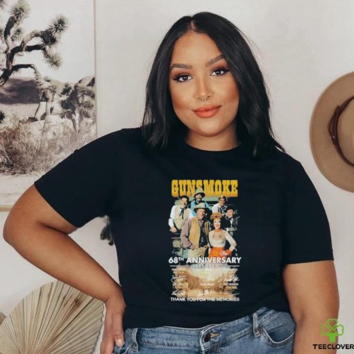 Gunsmoke 68th Anniversary 1955 2023 Thank You for the memories signatures shirt