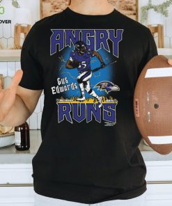 Gus Edwards Baltimore Ravens Homage Unisex Angry Runs Player Graphic Tri Blend T Shirt