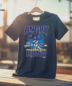 Gus Edwards Baltimore Ravens Homage Unisex Angry Runs Player Graphic Tri Blend T Shirt
