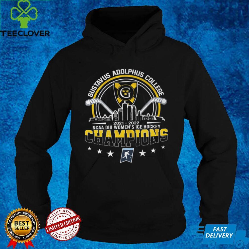 Gustavus Adolphus College 2022 DIII Women's Ice Hockey Championship Graphic Unisex T Shirt, Sweatshirt Gustavus Adolphus College 2022 DIII Women's Ice Hockey Championship Graphic Unisex T Shirt, Sweatshirt