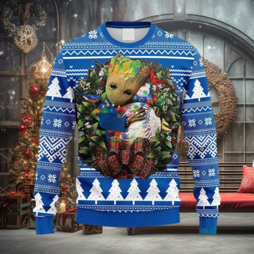 MLB Los Angeles Dodgers Groot Hug Christmas Ugly 3D Sweater For Men And Women Gift Ugly Christmas