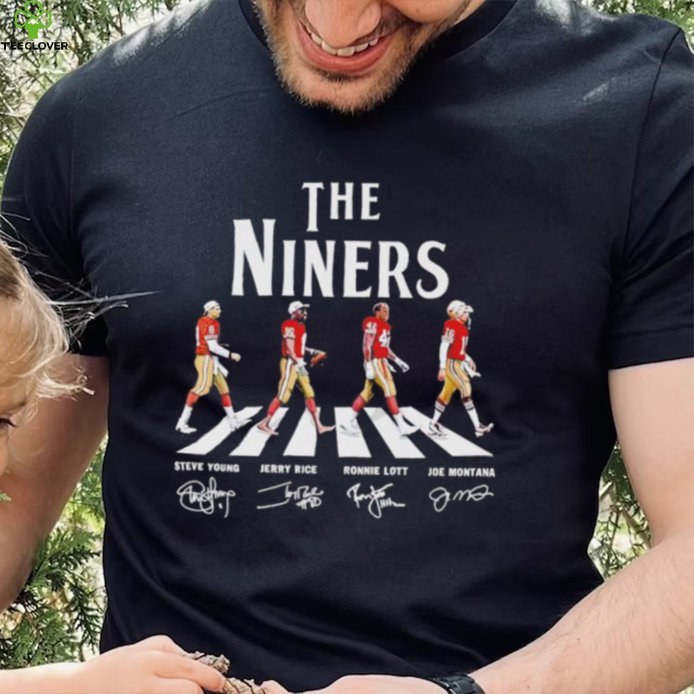 The Niners San Francisco 49ers abbey road signatures T-Shirt - Peanutstee