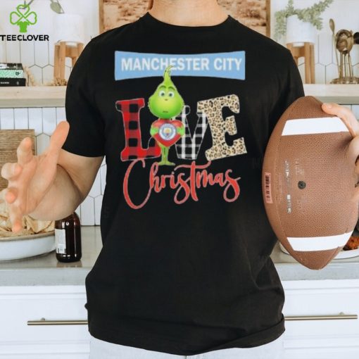 Grinch Hug Heart Manchester City Love Christmas Shirt