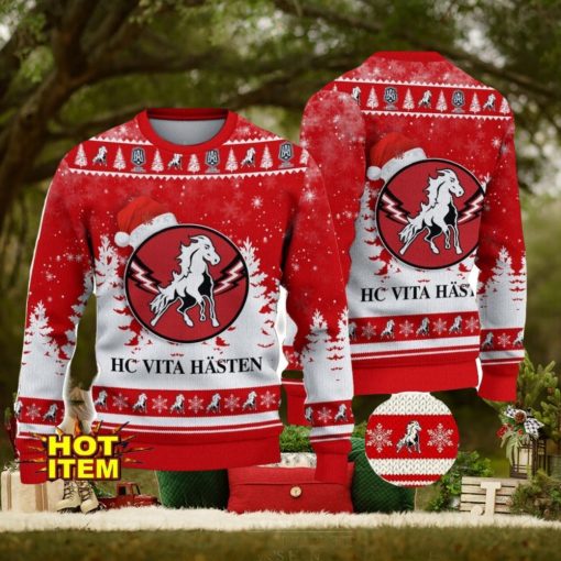 HC Vita Hästen SHL Sweden Hockey League Ugly Christmas Sweater Christmas Gift