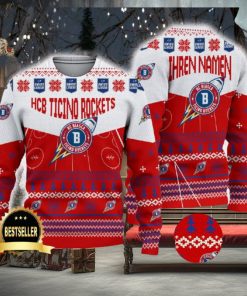 HCB Ticino Rockets Ugly Christmas Sweater Logo Custom Name Gift Fans