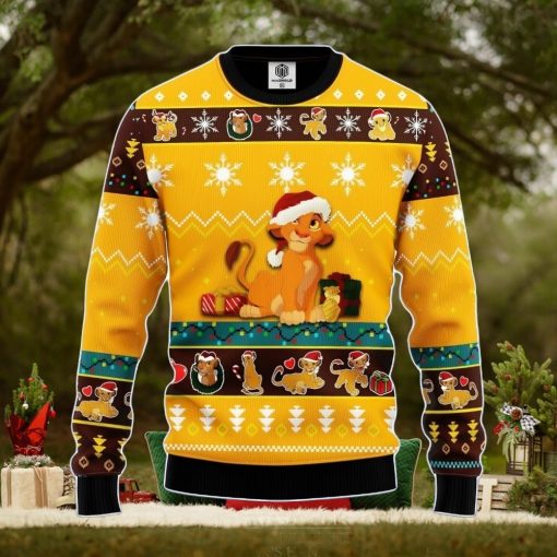 Lion King Simba Yellow 1 Amazing Gift Ugly Christmas 3D Sweater Christmas Gift For Men And Women