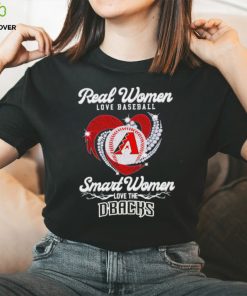 Real women love baseball smart women love the Arizona Diamondbacks baseball heart logo gift hoodie, sweater, longsleeve, shirt v-neck, t-shirt