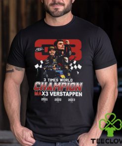 Max Verstappen 3 Times World Champion T Shirt