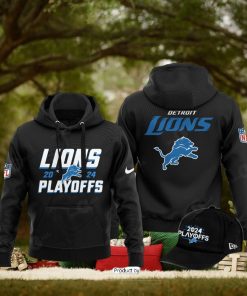 HOT Detroit Black Nike 2024 NFL Playoff Hoodie 3D Limited Edition