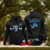 HOT Detroit Black Nike 2024 NFL Playoff V2 Black Hoodie 3D