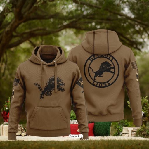 HOT Detroit NFL Salute To Service Veterans Day Hoodie 3D