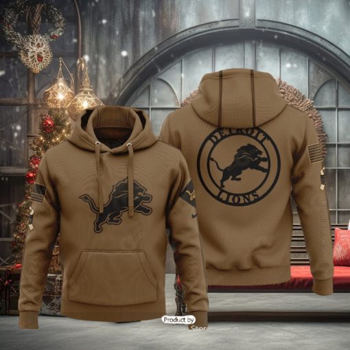 HOT Detroit NFL Salute To Service Veterans Day Hoodie 3D