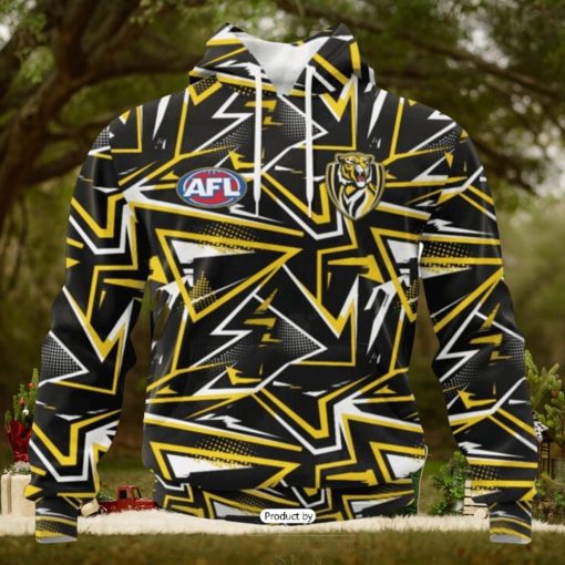 HOT Personalized AFL Richmond Tigers Special Abstract Design Hoodie Sweatshirt 3D