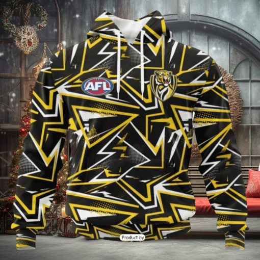 HOT Personalized AFL Richmond Tigers Special Abstract Design Hoodie Sweatshirt 3D