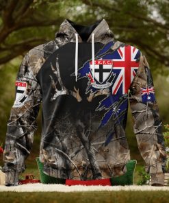 HOT Personalized AFL St Kilda Football Club Special Camo Realtree Hunting Hoodie Sweatshirt 3D