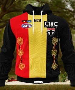 HOT Personalized AFL St Kilda Football Club Special Indigenous Design Hoodie Sweatshirt 3D