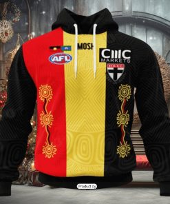 HOT Personalized AFL St Kilda Football Club Special Indigenous Design Hoodie Sweatshirt 3D