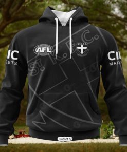 HOT Personalized AFL St Kilda Football Club Special Monochrome Design Hoodie Sweatshirt 3D