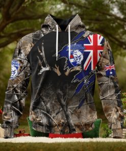 HOT Personalized AFL Western Bulldogs Special Camo Realtree Hunting Hoodie Sweatshirt 3D