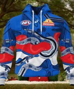 HOT Personalized AFL Western Bulldogs Special Indigenous Design Hoodie Sweatshirt 3D