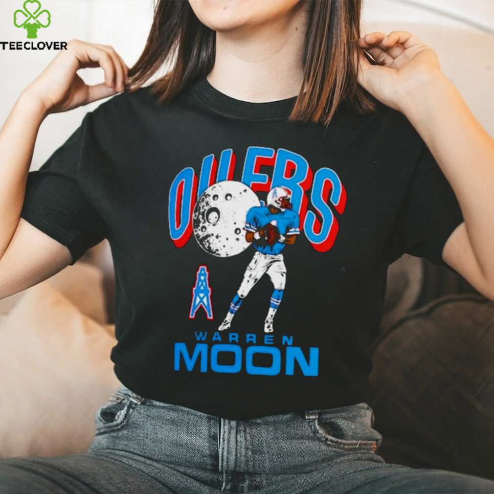 Houston Oilers Warren Moon Homage Retired Player Caricature Tri-blend T- shirt,Sweater, Hoodie, And Long Sleeved, Ladies, Tank Top