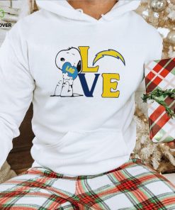 Peanuts Snoopy love Los Angeles Chargers shirt