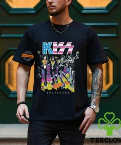 KISS Destroyer Flocked Blacklight Graphics Design T Shirt